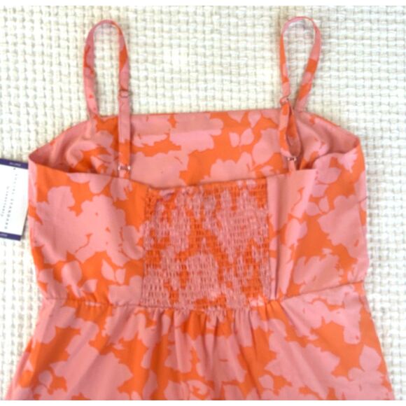 Elegant Pink and Orange Women's Dress - Picture 5 of 10